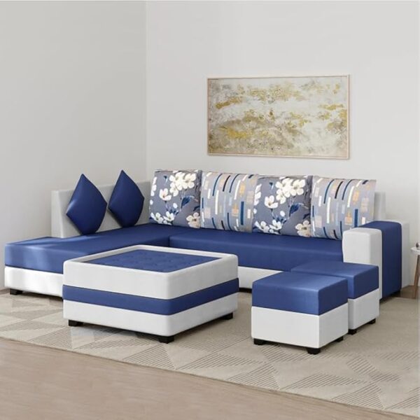 ETILAN Laminated Marble Coffee Table, Modern Table Set of 2 Coffee Tables, Luxury Sofa Center Table Round Table with Wooden Drawer Gold Metal Frame for Home & Office (Gold & White) (Copy)